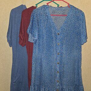 Set of 3 Casual Short Dresses